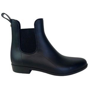 Sam Edelman Womens Chelsea Tinsley Rain Boots Sz 8 Matte Black Rubber Ankle